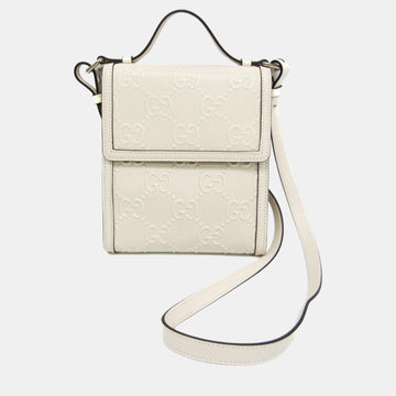 Off-White Embossed GG Leather Messenger Bag