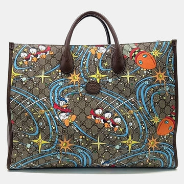 Multicolor GG Canvas Donald Duck Tote Bag