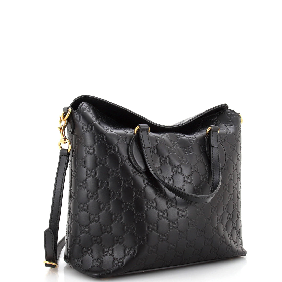 Signature Fold Over Tote Guccissima Leather Medium