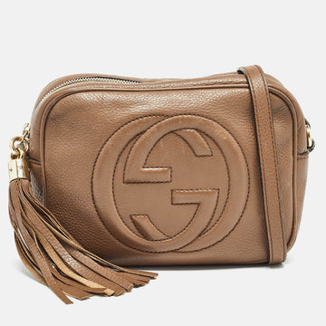 Brown Leather Small Soho Disco Crossbody Bag