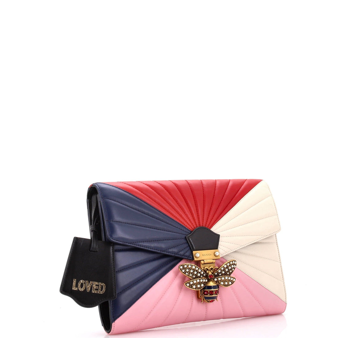 Queen Margaret Clutch Colorblock Leather