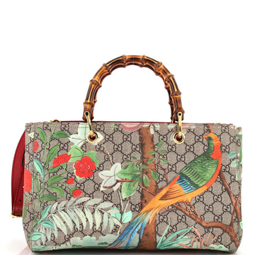 Bamboo Shopper Tote Tian Print VS Coated Canvas Medium