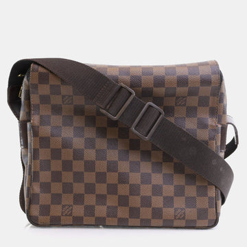 Brown Damier Ebene Canvas Naviglio Messenger Bag