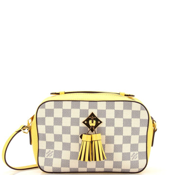 Saintonge Handbag Damier with Leather