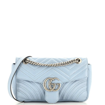 GUCCI GG Marmont Flap Bag Matelasse Leather Small