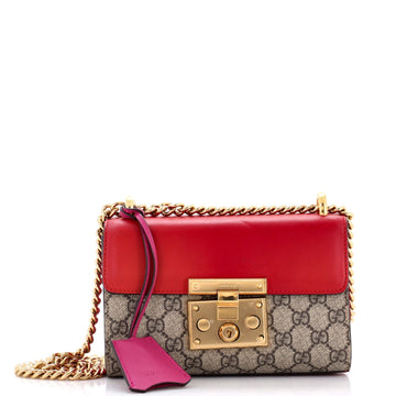 Padlock Shoulder Bag VS Coated Canvas and Leather Small