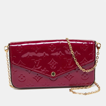 Indian Rose Monogram Vernis Pochette Felicie Bag