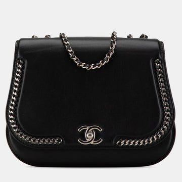 Small Calfskin Braided Chic Flap Bag