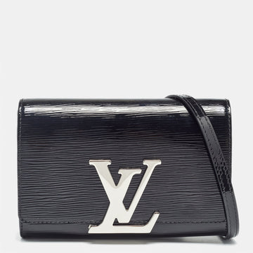 Black Electric Epi Leather Louise PM Bag