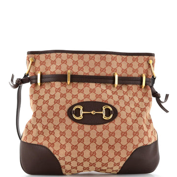 GUCCI Horsebit 1955 Messenger Bag GG Canvas Large