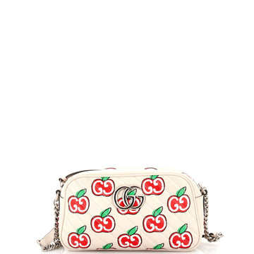 VS Marmont Shoulder Bag Printed Diagonal Quilted Leather Small