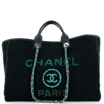 CHANEL Deauville Tote Shearling Large