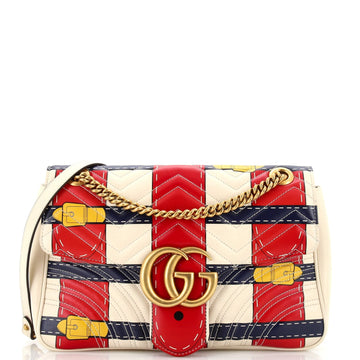 VS Marmont Flap Bag Trompe L'Oeil Matelasse Leather Medium