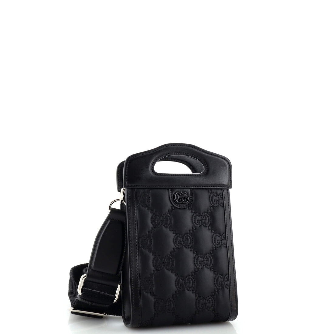 Top Handle Crossbody Bag VS Embossed Matelasse Nylon with Leather Mini