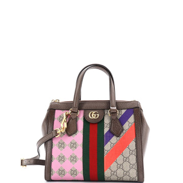Ophidia Top Handle Tote Geometric VS Coated Canvas Small