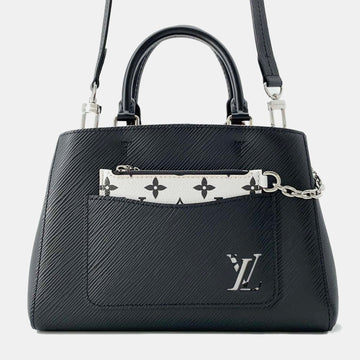 Black Epi Leather Marelle Tote BB Satchel Bag