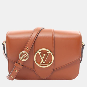 Brown Leather Pont Neuf Shoulder Bag