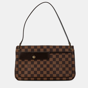 Brown Damier Ebene Canvas Aubagne Shoulder Bag