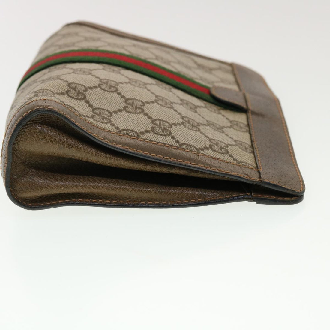 GUCCI VS Canvas Web Sherry Line Clutch Bag Beige Red Green 89.01.001  bs5999
