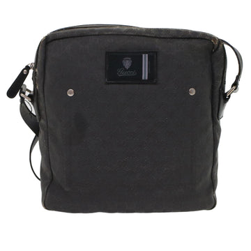 GUCCI VS Canvas Shoulder Bag Coated Canvas Leather 2Set Black Beige  bs7126