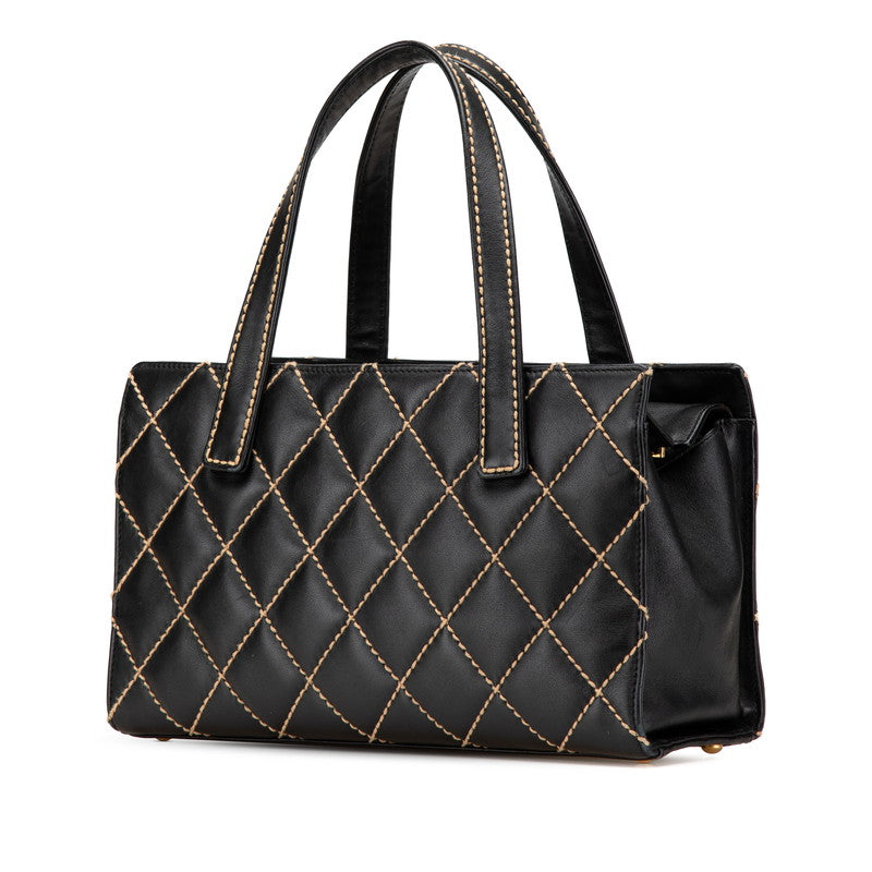 Chanel Lambskin Coco Mark Wild Stitch Handbag 9 series