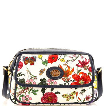 GUCCI Shoulder Bag Flora Canvas Small