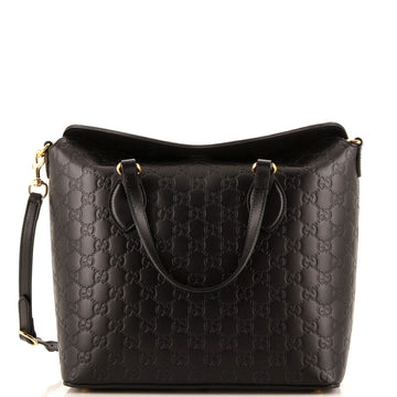 GUCCI Signature Fold Over Tote Guccissima Leather Medium