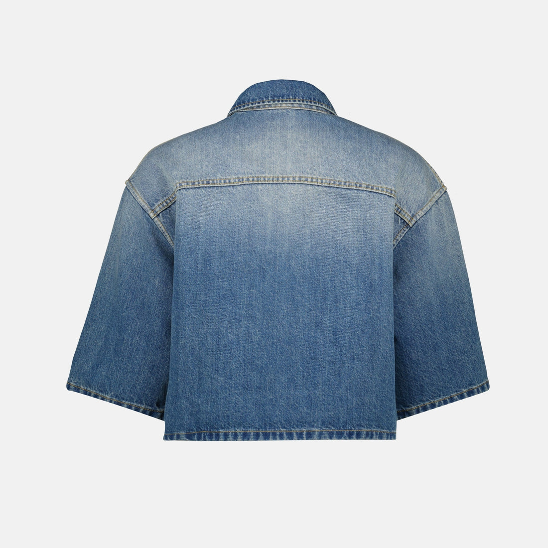 Chemise courte en denim