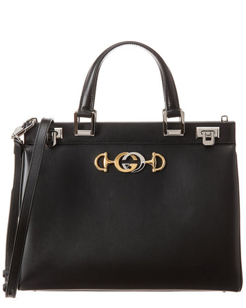 Gucci Zumi Medium Leather Top Handle Tote