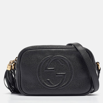 Black Leather Mini Soho Disco Shoulder Bag