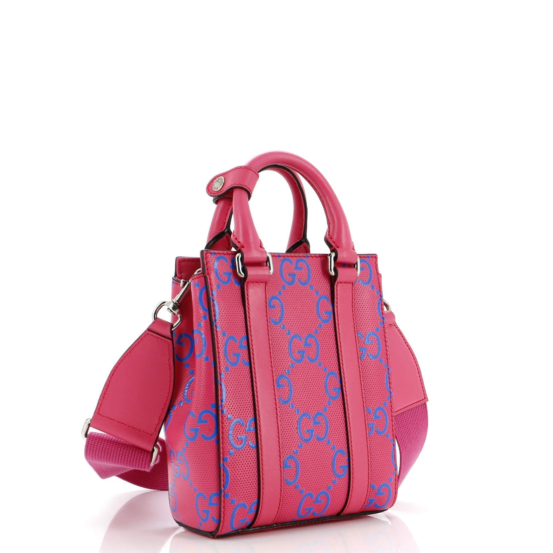 Convertible Open Tote VS Embossed Perforated Leather Mini