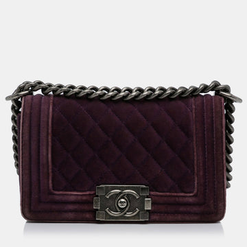 Small Boy Velvet Flap Bag
