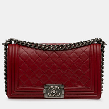 Medium Lambskin Boy Flap Bag