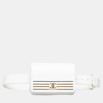 White Captain Gold Belt Bag