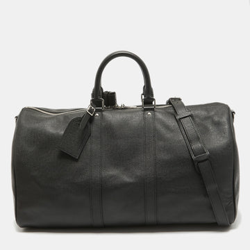 Black Leather Leather Keepall Bandouli&egrave;re 50 Bag