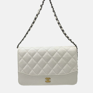 White Leather Gabrielle Do Chain Wallet