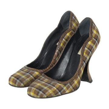 Prada Vintage Plaid Canvas Pumps