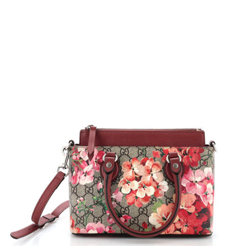 GUCCI Linea A Convertible Tote Blooms Print GG Coated Canvas Mini