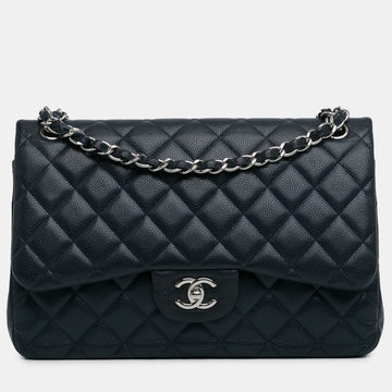 Jumbo Classic Caviar Double Flap