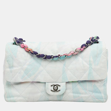 Blue/White Quilted Jungle Jeans Flap