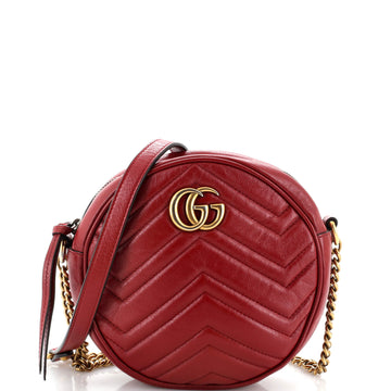 VS Marmont Round Shoulder Bag Matelasse Leather Mini