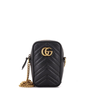 VS Marmont Vertical Phone Crossbody Bag Matelasse Leather Mini