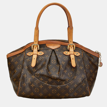 Brown Canvas Tivoli GM Shoulder Bag