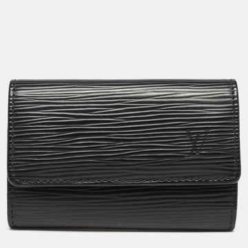 Black Epi Leather Multicles 6 Key Holder