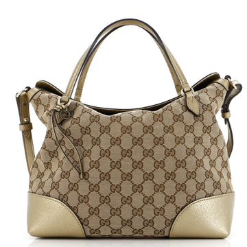 Bree Convertible Top Handle Bag VS Canvas with Leather Medium