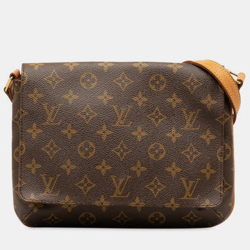 Brown Canvas Monogram Musette Tango Short Strap Shoulder Bag