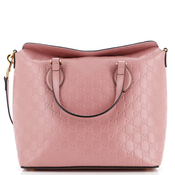 GUCCI Signature Fold Over Tote Guccissima Leather Medium