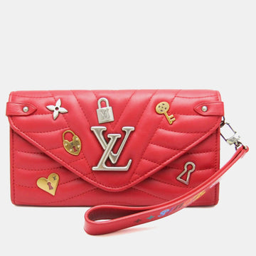 Red Leather New Wave Long Wallet