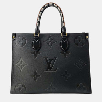 Black Monogram Empreinte On the Go MM Tote Bag