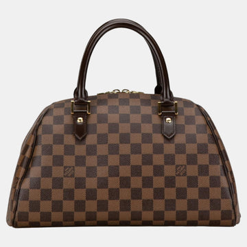 Damier Ebene Canvas Ribera MM Satchel Bag